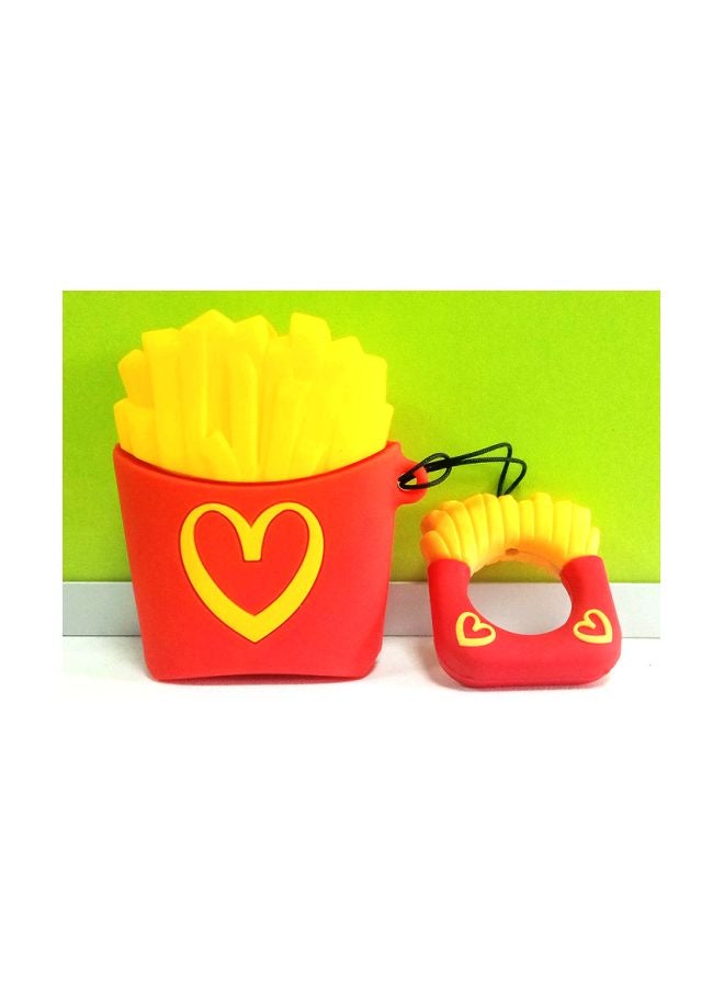 كول بيبي حافظة حماية من السيليكون لسماعات إيربودز من آبل أحمر/أصفر - Image 4