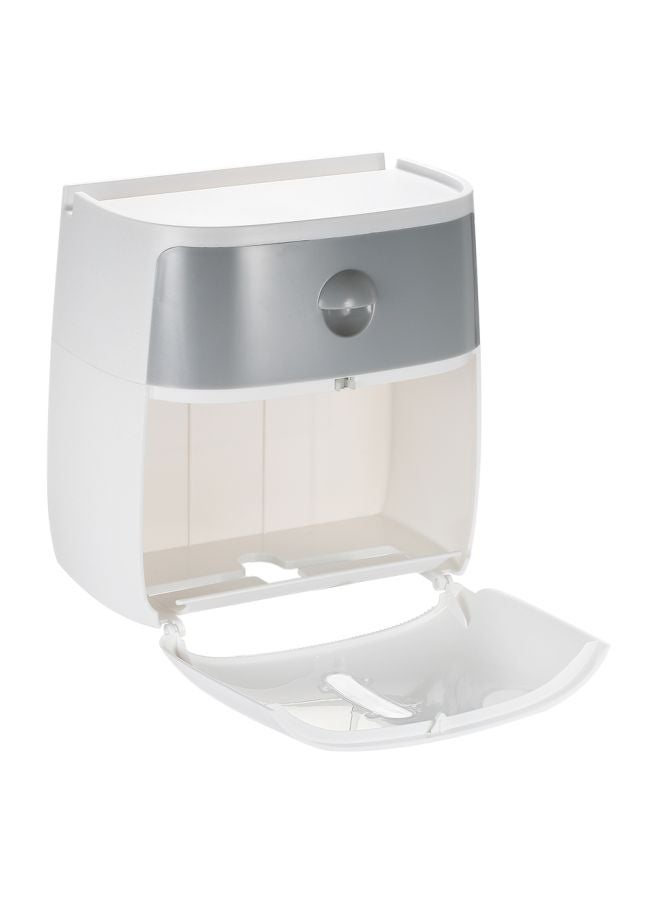 ecoco Wall-Mounted Tissue Dispenser White/Grey 23.2x14.5x22.6centimeter  - Image 2