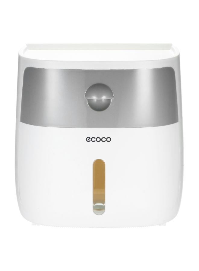 ecoco Wall-Mounted Tissue Dispenser White/Grey 23.2x14.5x22.6centimeter  - Image 1