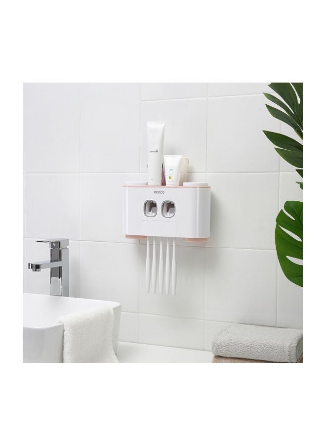 Wall-Mounted Toothbrush Holder White/Pink 26x7x8.5cm - v1586476632/N36560196A_3