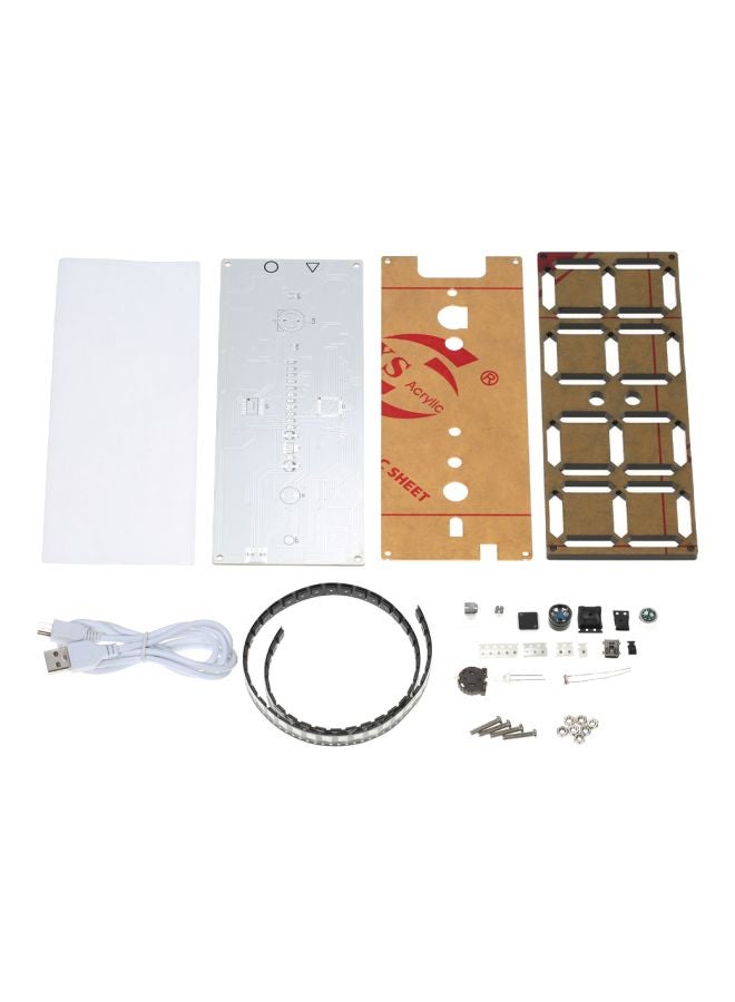 DIY Digital LED Clock Kit Gold/Silver/Black 20x3.5x8cm  - Image 1