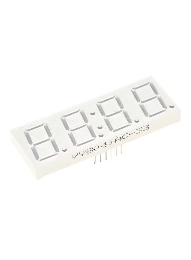 Digital LED Clock With Transparent Case Green 9.7x2.5x1.5cm