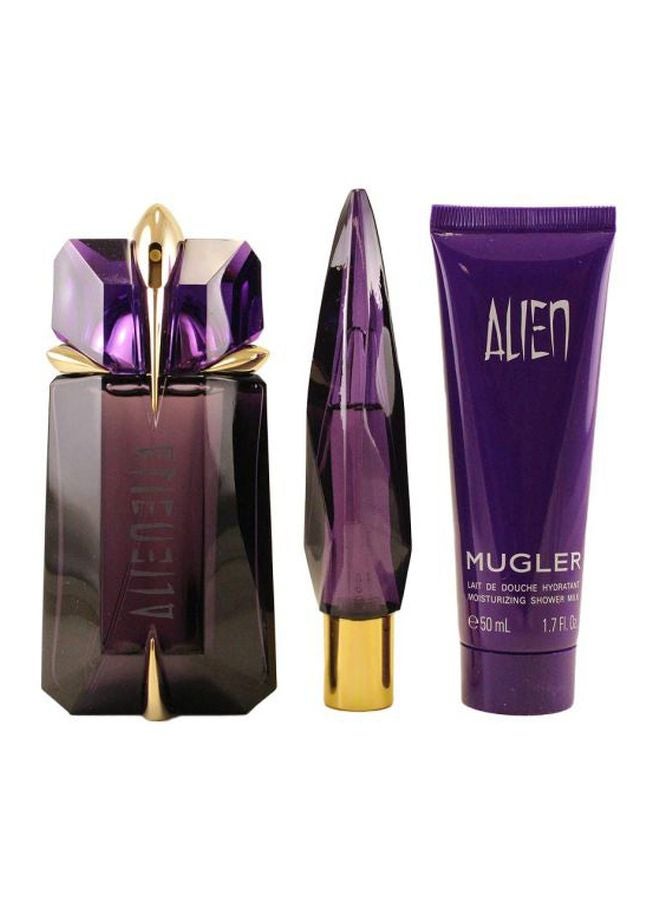 Thierry Mugler Mugler Alien Gift Set (Eau De Parfum Spray 2 oz, Mini Eau De Parfum Refillable Spray, 1.7 oz Shower Gel)  - Image 1