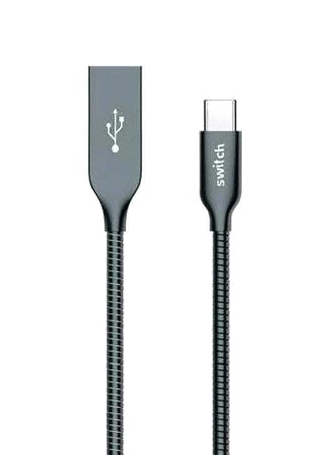 Switch USB-A To Type C-charging Cable Gun Metal - Image 1