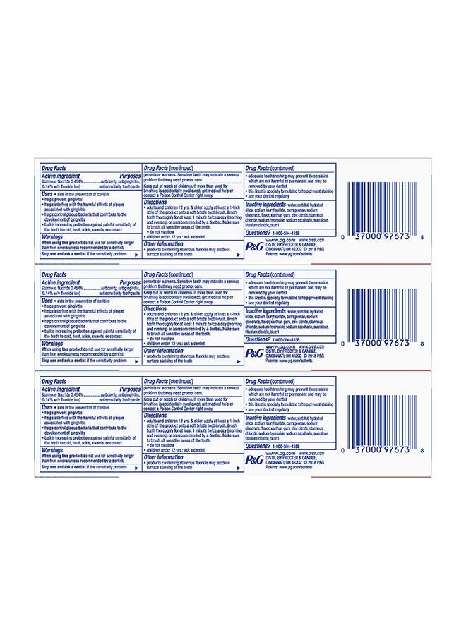 Crest Pack Of 3 Pro-Health Smooth Formula Clean Mint Toothpaste White - Image 2