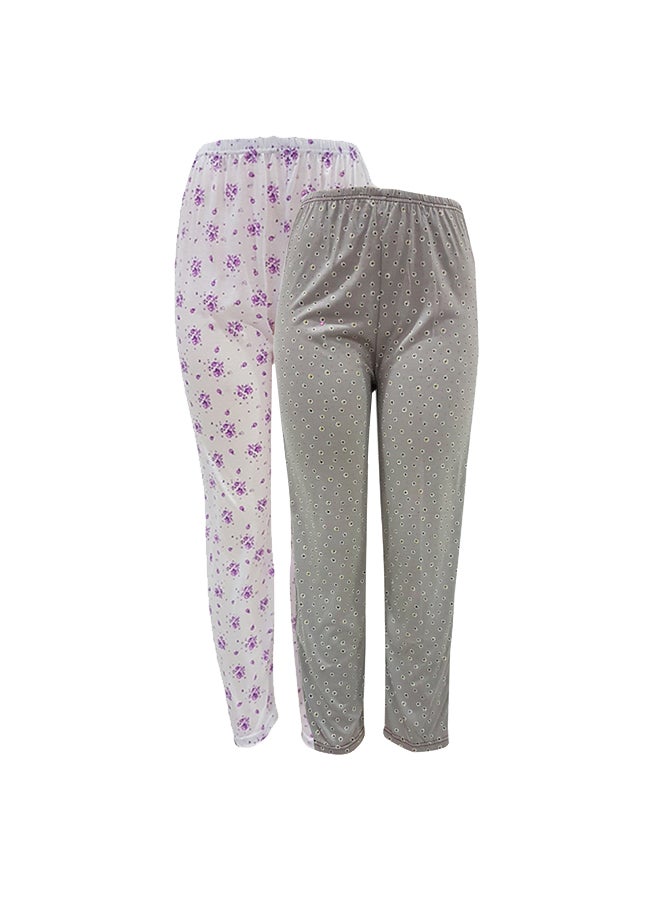 Mira - Set of 2 Printed Pyjama Bottoms Multicolour - Image 1