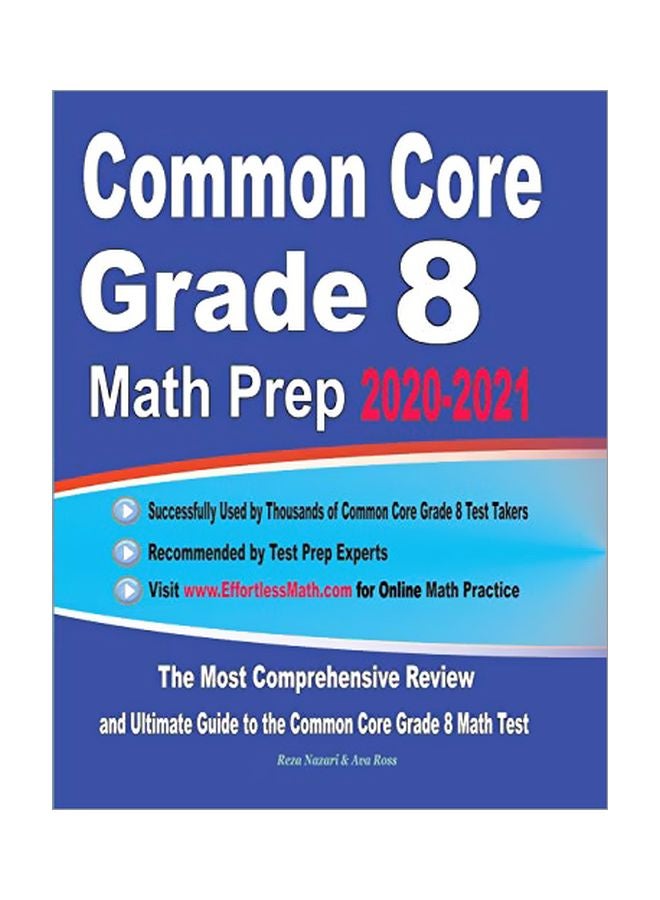 Common Core Grade 8 Math Prep 2020-2021 paperback english - 10 March 2020