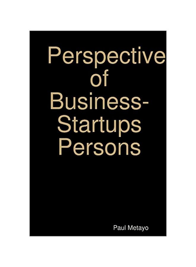 Perspective Of Business-Startups Persons paperback english - 2 February 2020 