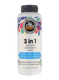 SoCozy 3-In-1 Shampoo Conditioner Wash 311ml 