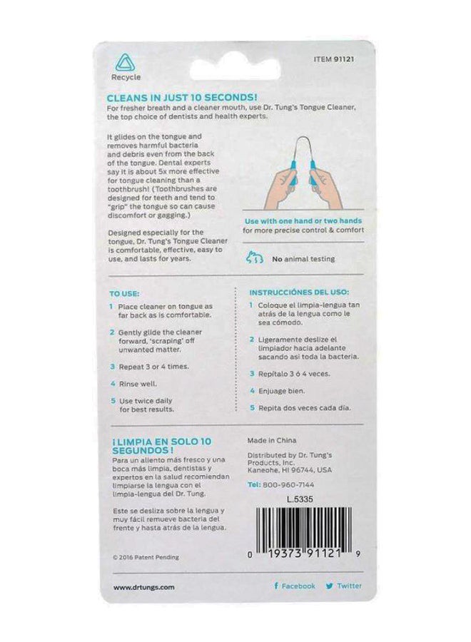 Dr Tung's Your Breath's Friend Tongue Cleaner Silver/Purple  - Image 2