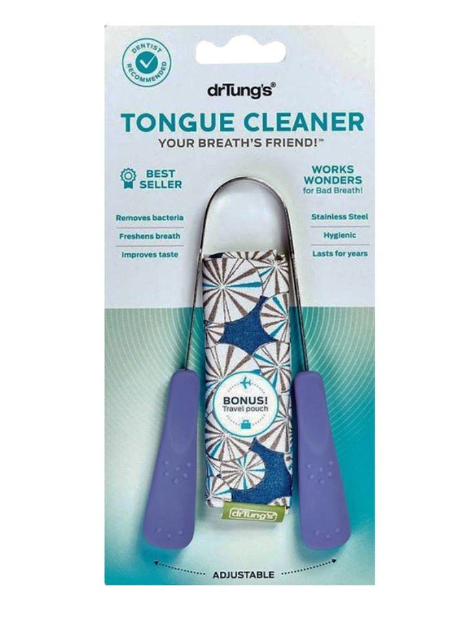 Dr Tung's Your Breath's Friend Tongue Cleaner Silver/Purple  - Image 1