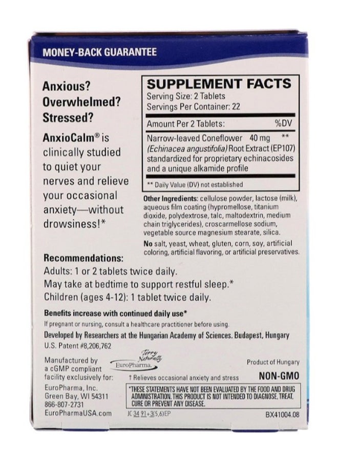 Terry Naturally - Anxiocalm Dietary Supplement - 45 Tablets - Image 1