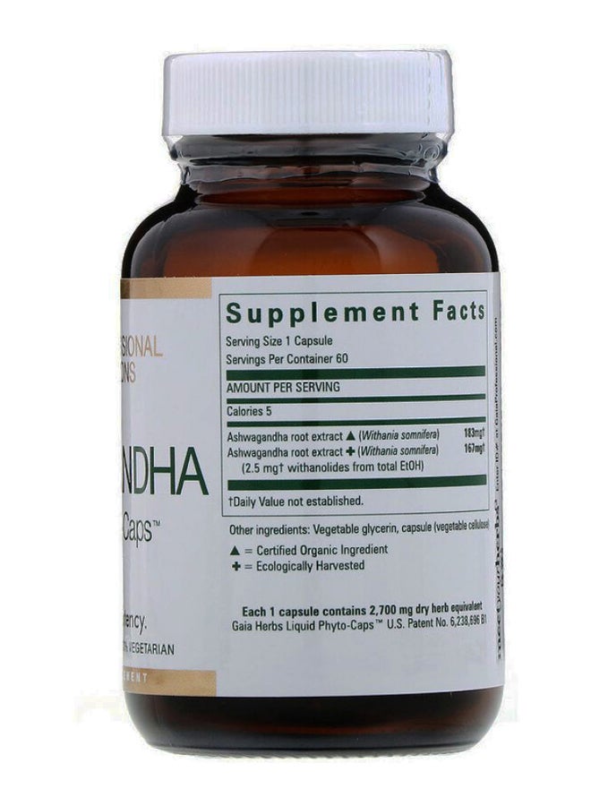 Gaia Herbs - Ashwagandha - 60 Capsules - Image 1