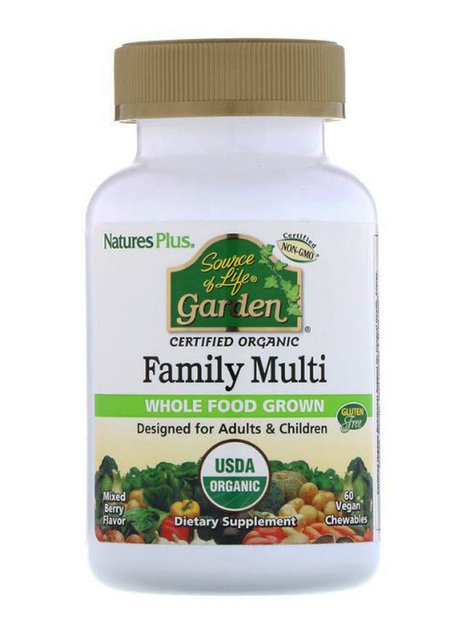 Natures Plus Source Of Life Garden Organic - 60 Vegan Chewables
