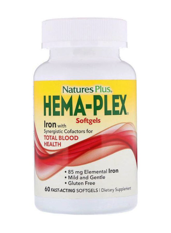 Natures Plus Hema-Plex Dietary Supplement- 60 Softgels - Image 1