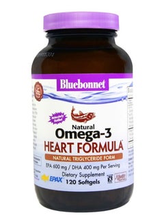 Bluebonnet Nutrition Natural Omega-3 Heart Formula - 120 Softgels  - Image 1