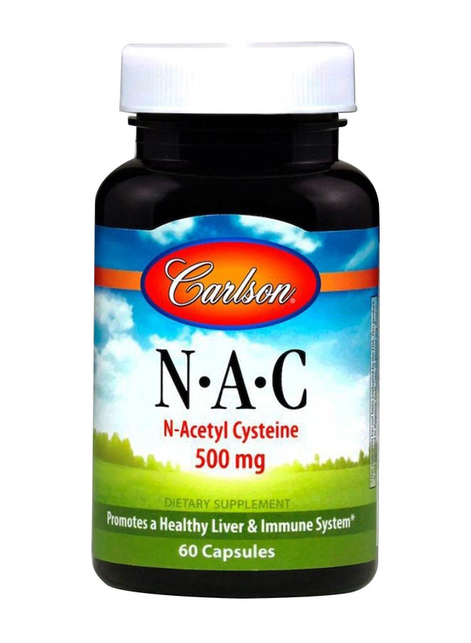 Carlson Labs NAC N-Acetyl Cysteine Dietary Supplement - 60 Capsules  - Image 1