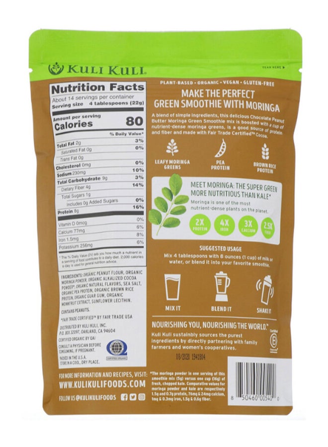 Kuli Kuli Organic Moringa Chocolate Peanut Butter Green Smoothie - Image 2