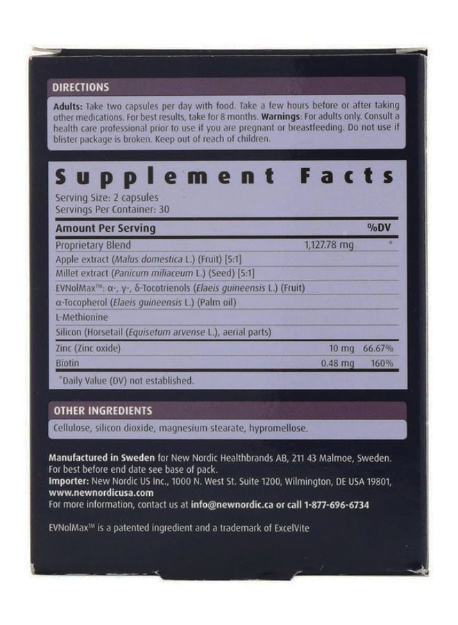 نيو نورديك مكمل غذائي لتحفيز نمو الشعر Hair Gro - يحتوي على 60 كبسولة - Image 2