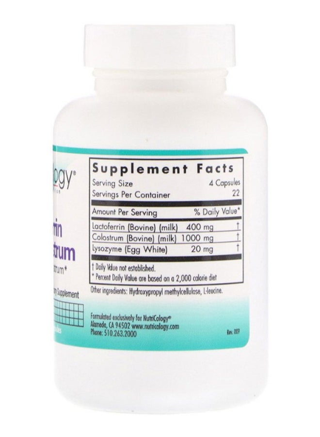 Nutricology - Laktoferrin With Colostrum - 90 Capsules - Image 1
