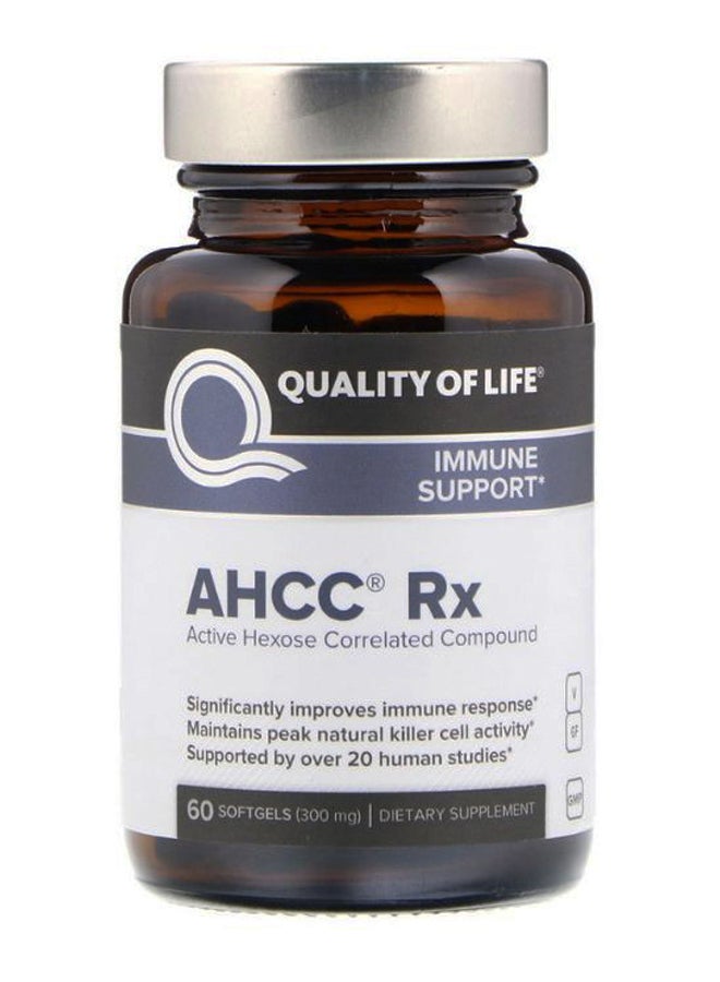 AHCC Rx دعم المناعة 300 ملغ - 60 كبسولة لينة - Image 1