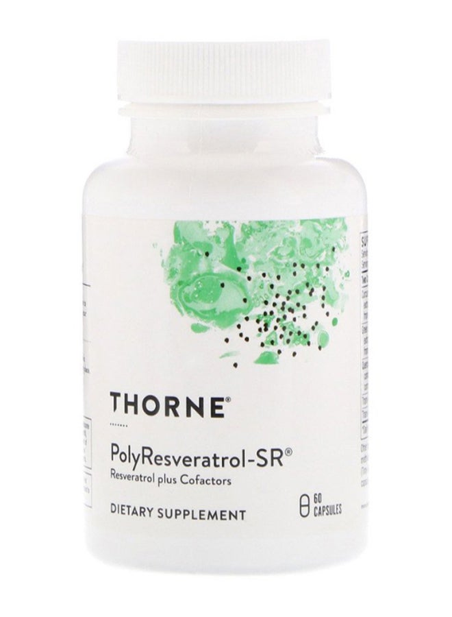 Thorne Research PolyResveratrol-SR Plus Cofactors Dietary Supplement - 60 Capsules - Image 1