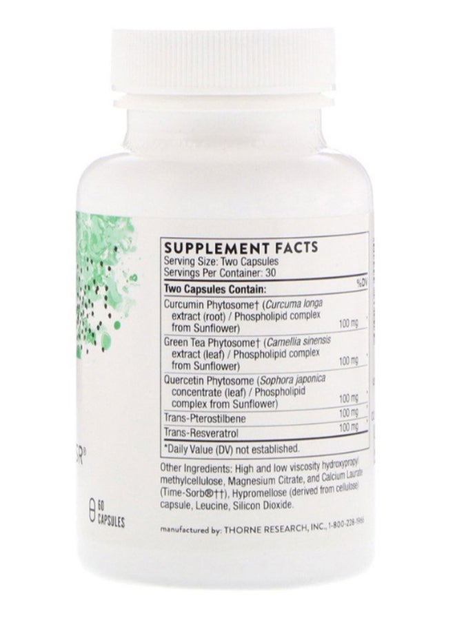 Thorne Research PolyResveratrol-SR Plus Cofactors Dietary Supplement - 60 Capsules - Image 2