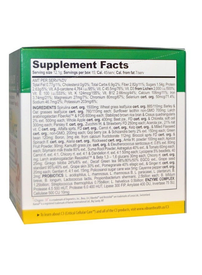 Vibrant Health Pack Of 15 Green Vibrance Version 14.1 Probiotics - Image 2