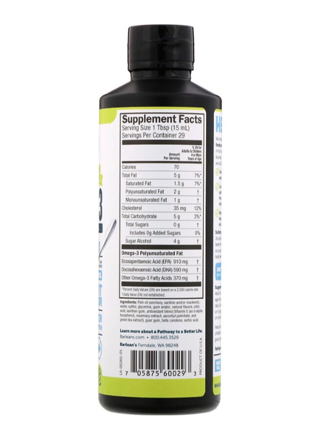 BARLEAN'S Seriously Delicious Omega-3 Fish Oil Citrus Sorbet - Image 2