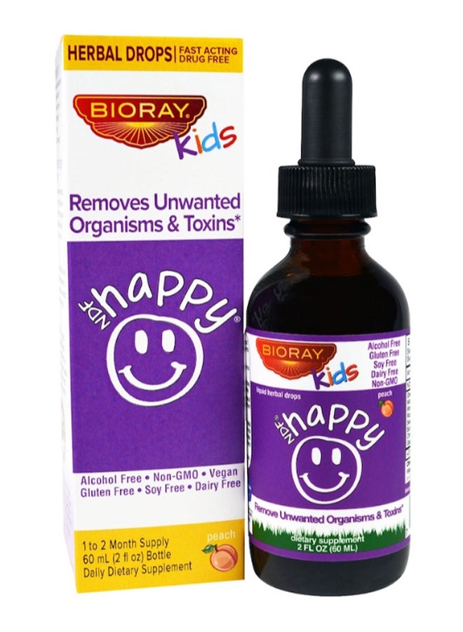 BIORAY Peach Flavour Removes Unwanted Organism And Toxins 2 Fl Oz (60 Ml) - Image 1