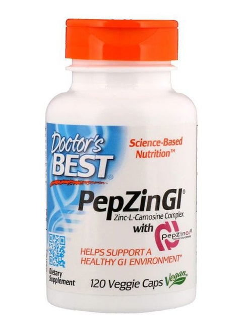 PepZin GI Zinc-L-Carnosine Complex Dietary Supplement - 120 Veggie Caps