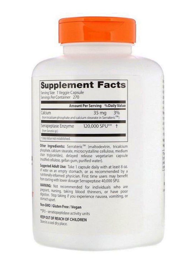 Doctor's BEST High Potency Serrapeptase - 270 Veggie Capsules  - Image 2