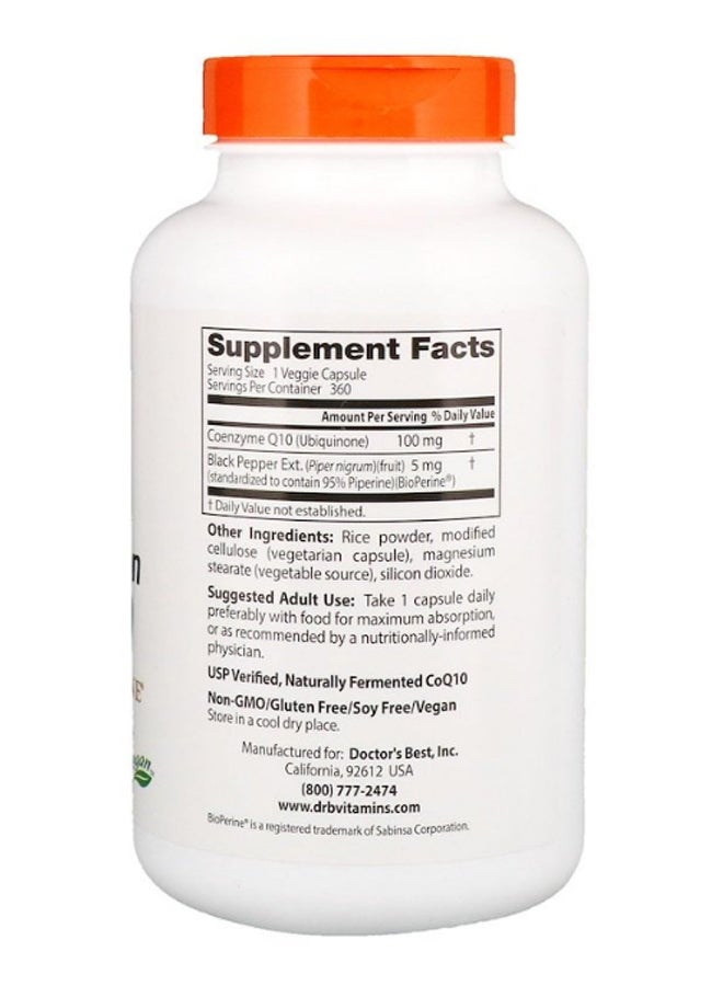 Doctor's BEST - High Absorption CoQ10 With BioPerine - 360 Capsules - Image 1