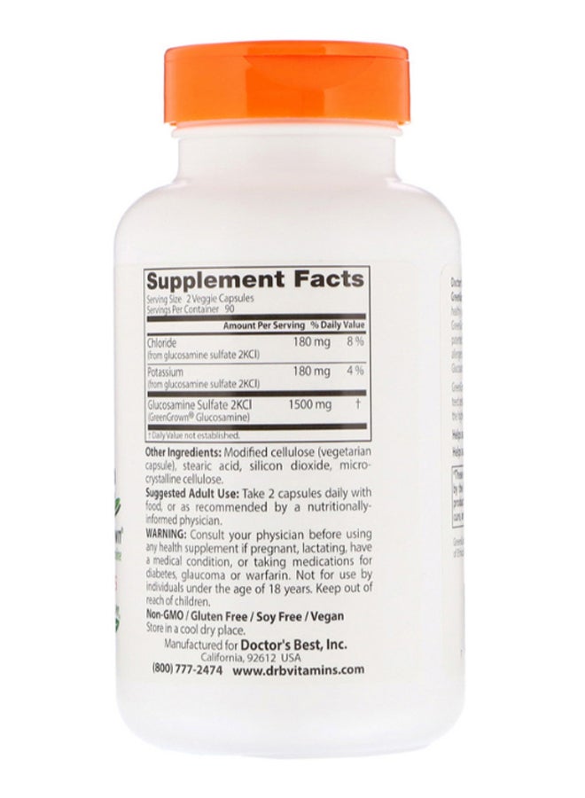 Doctor's BEST Vegan Glucosamine Sulfate with GreenGrown - 180 Capsules  - Image 2