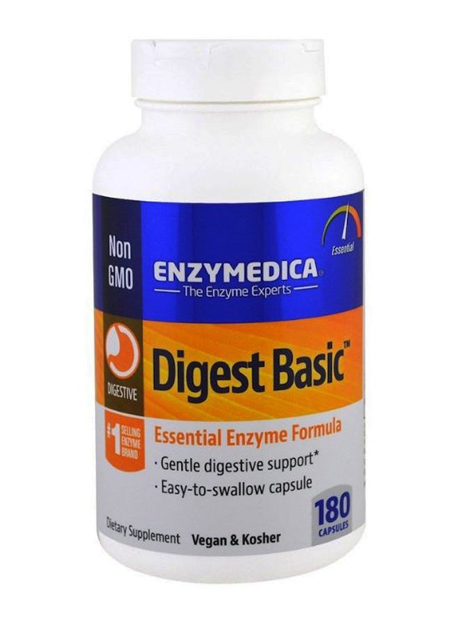 ENZYMEDICA - Digest Basic Essential Enzyme Formula - 180 Capsules - Image 1