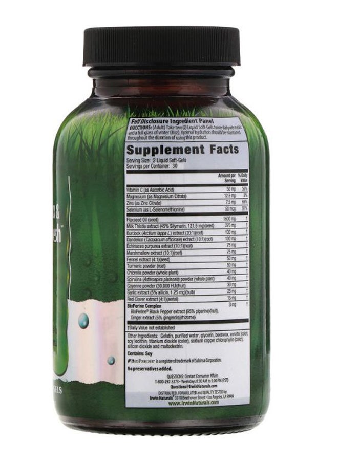 Irwin Naturals Liver Detox And Blood Refresh - 60 Liquid Softgels  - Image 2