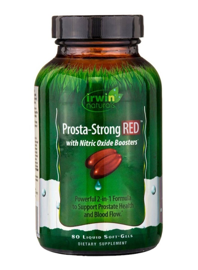 Irwin Naturals Prosta-Strong RED With Nitric Oxide Booster - 80 Softgels  - Image 1
