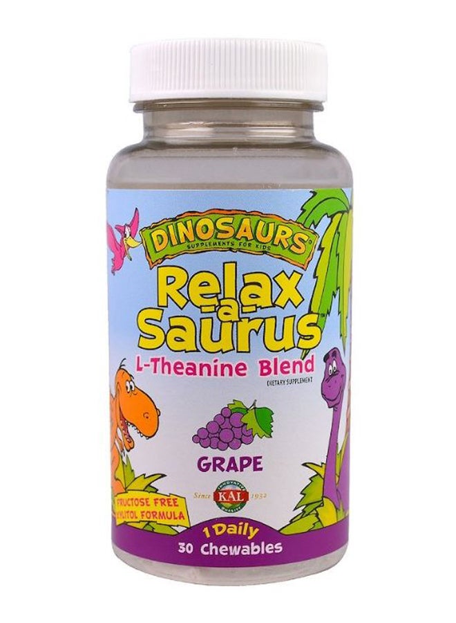 KAL Dinosaurs Relax-A-Saurus L-Theanine Blend Grape - 30 Chewables
