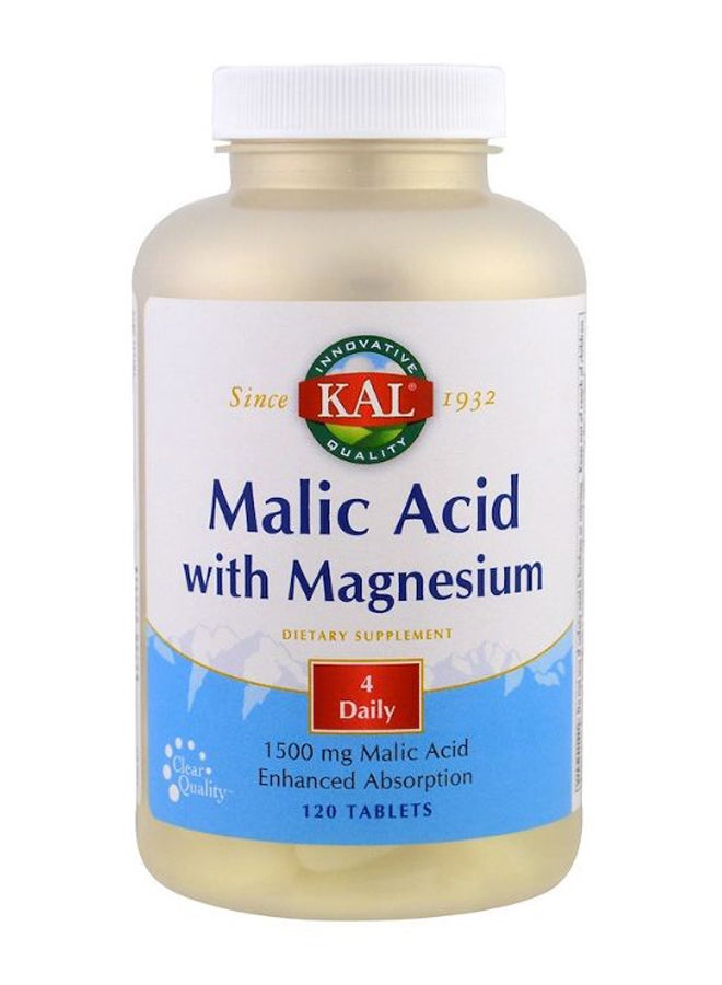 KAL Malic Acid With Magnesium - 120 Tablets