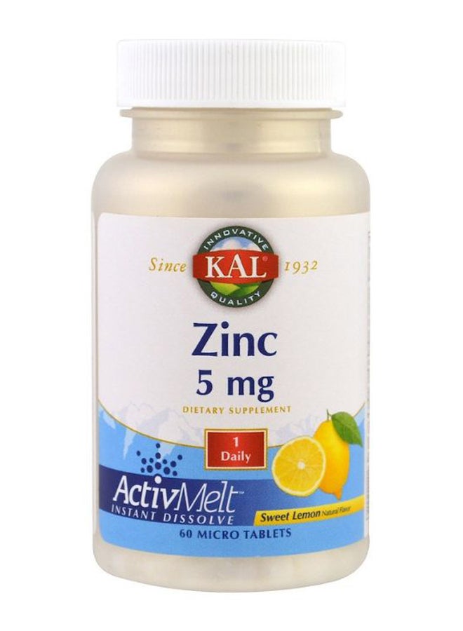 KAL Zinc Sweet Lemon - 60 Micro Tablets