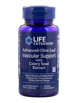 Advanced Olive Leaf Vascular Support With Celery Seed Extract - 60 Capsules - v1586546054/N36650323A_1