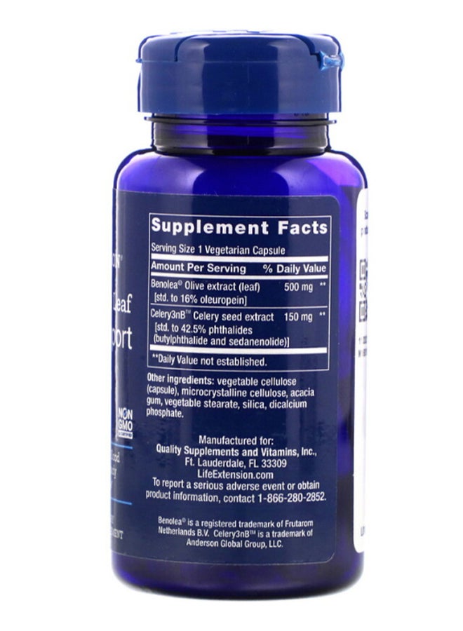 Life Extension - Advanced Olive Leaf Vascular Support With Celery Seed Extract - 60 Capsules - Image 1