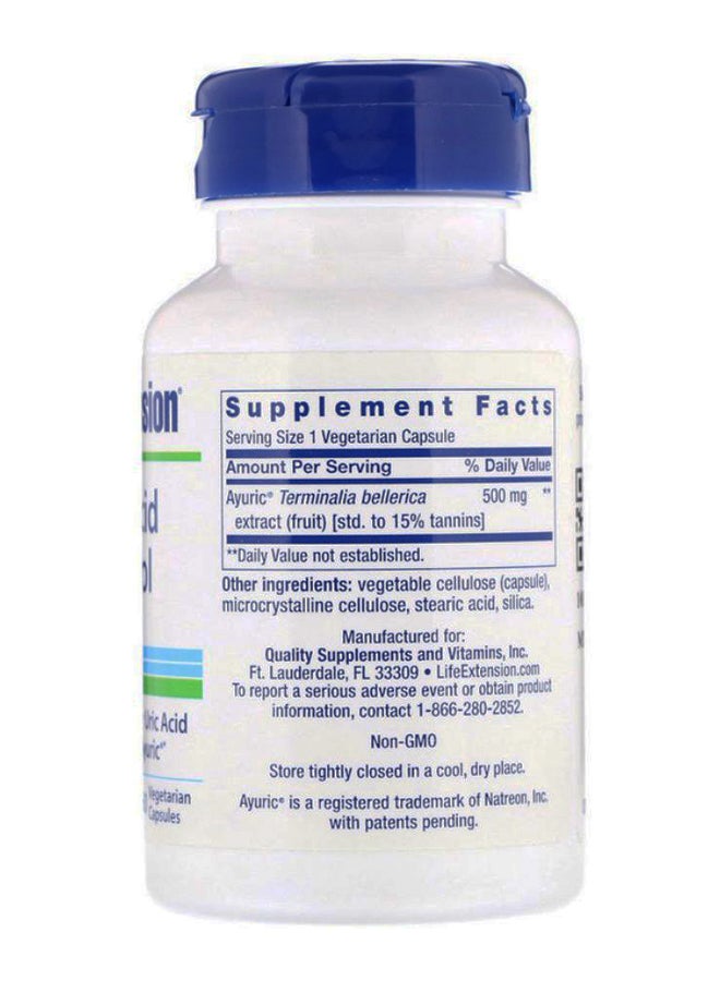 Life Extension Uric Acid Control - 60 Capsules - Image 2