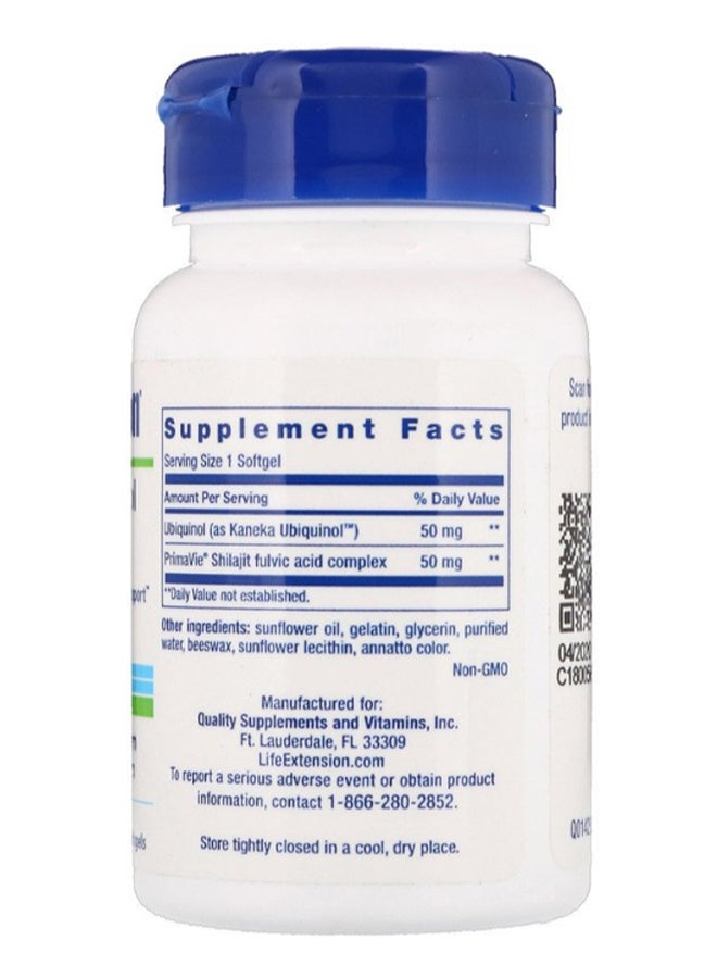 لايف إكستنشن مكمل غذائي سوبر يوبيكوينول CoQ10 مع دعم معزز للميتوكوندريا - 100 كبسولة هلامية - Image 2