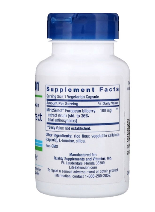 Life Extension - Standardized European Bilberry Extract - 90 Capsules - Image 1
