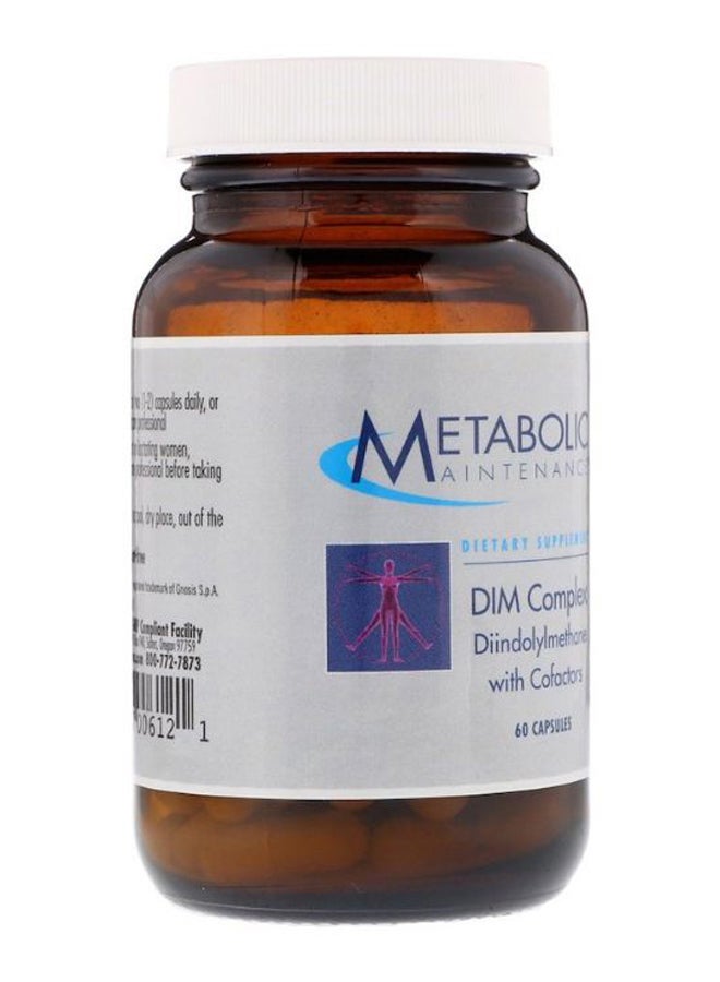 Metabolic Maintenance DIM Complex Diindolylmethane With CoFactors - 60 Capsules - Image 1