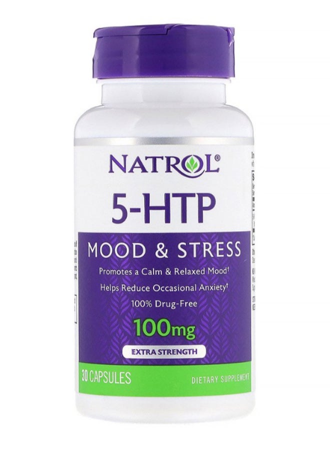 Natrol 5 HTP Extra Strength Dietary Supplement - 30 Capsules - Image 1