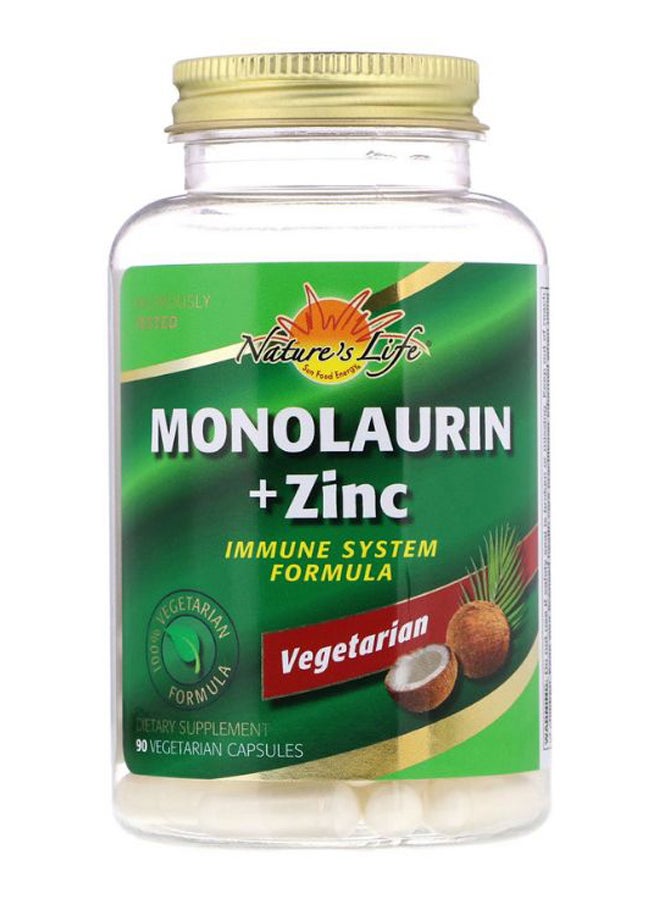 Nature's Life Monolaurin Plus Zinc Immune System Formula - 90 Capsules - Image 1