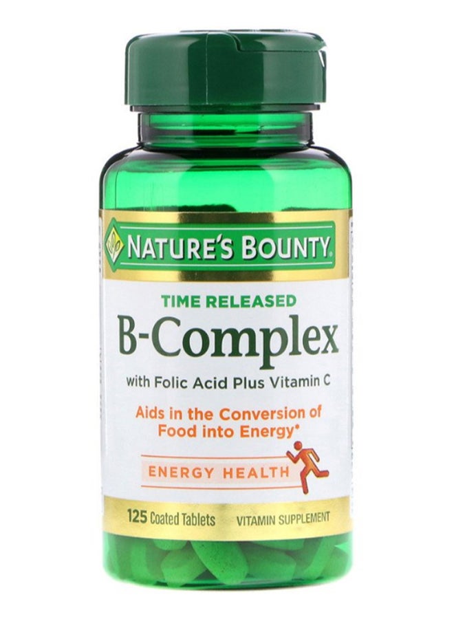 NATURE'S BOUNTY - Time Released B-Complex - 125 Coated Tablets - Image 1