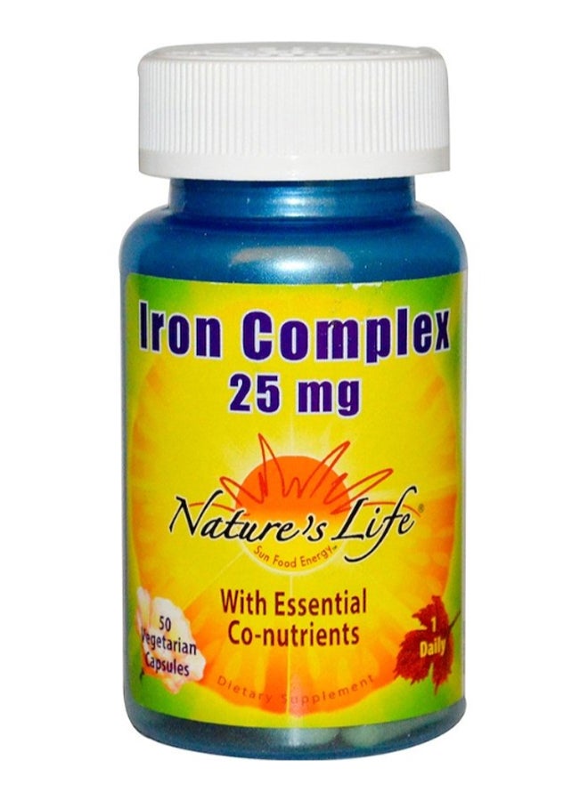 Nature's Life - Iron Complex Dietary Supplement - 50 Capsules - Image 1